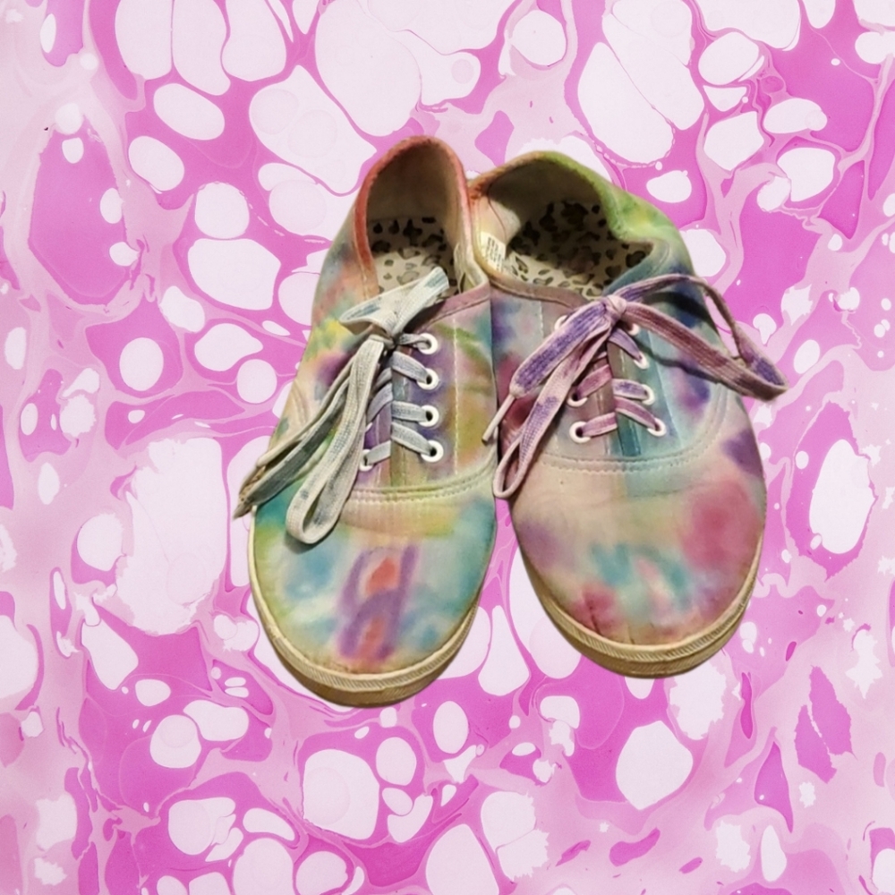 Tie dyed shoes